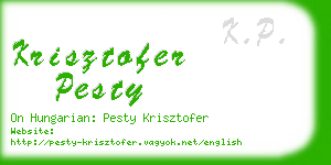krisztofer pesty business card